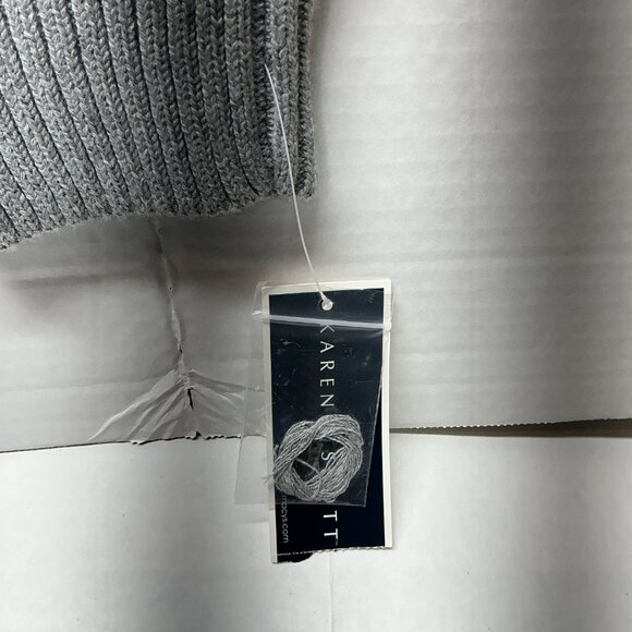 XL KAREN SCOTT CABLE SWEATER GRAY NWT - Picture 4 of 10